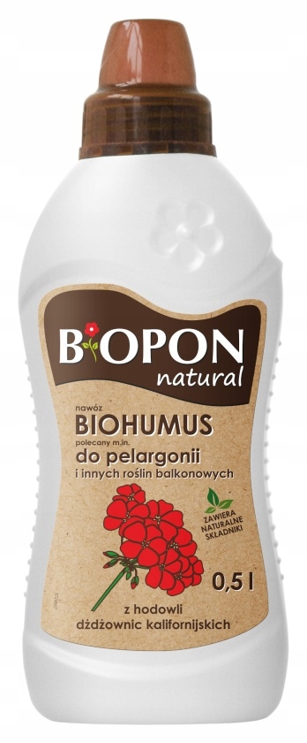

Nawóz Biohumus Natural do pelargonii 0,5 L Bopon