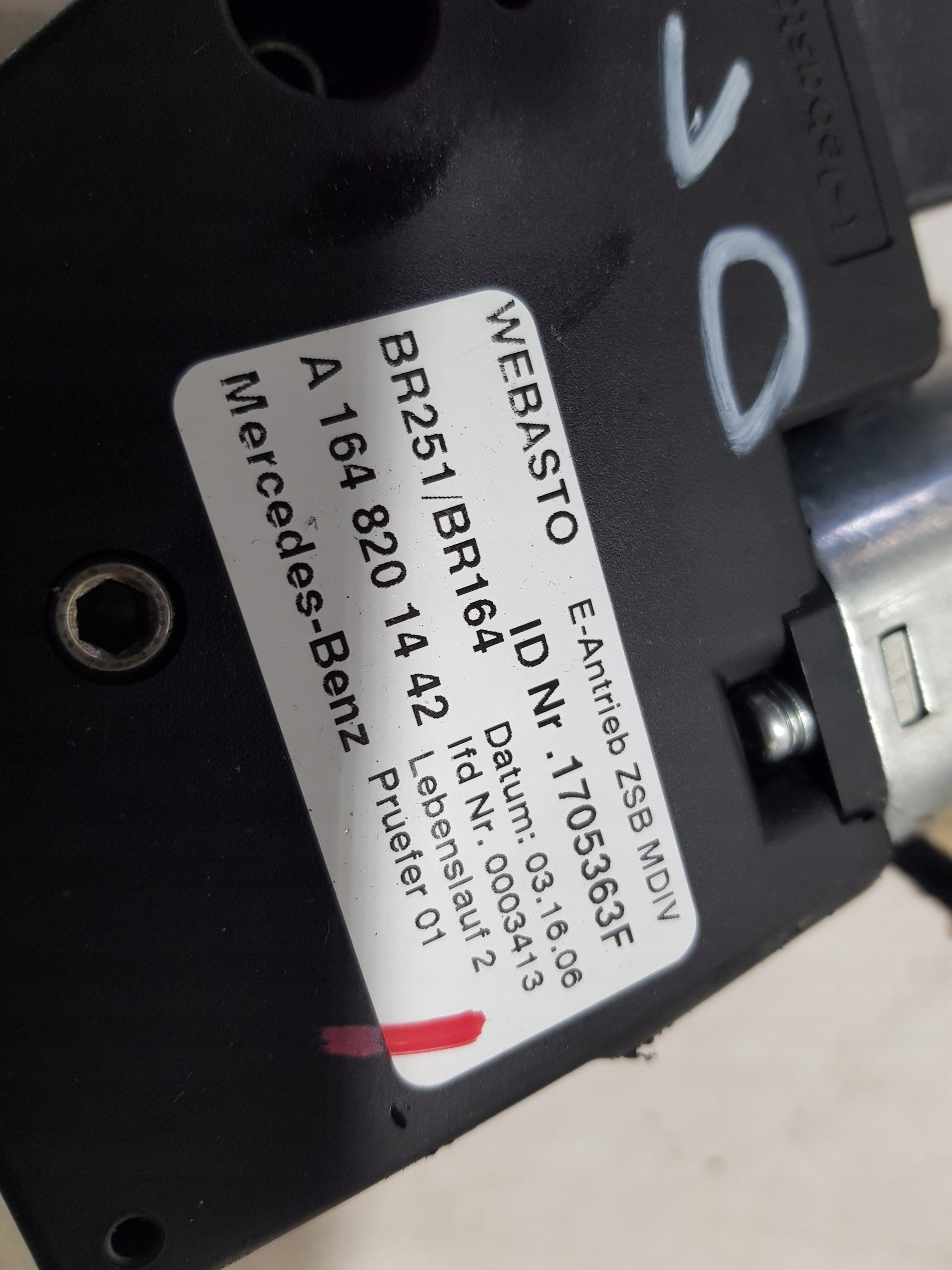 Motor Schiebedach MERCEDES W164 ML 1648201442
