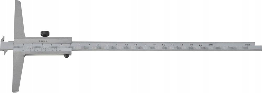 Hákový hloubkoměr s oboustranně odsazenou měřicí tyčí 300 mm