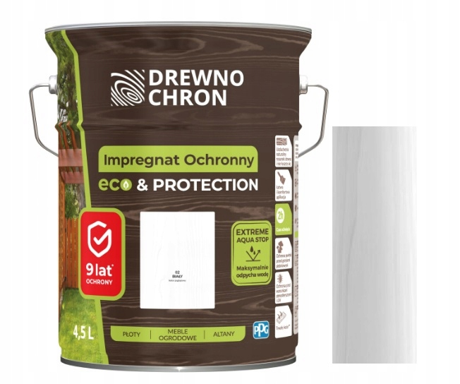 Drewnochron Impregnat Eco & Protect Biały 4.5L