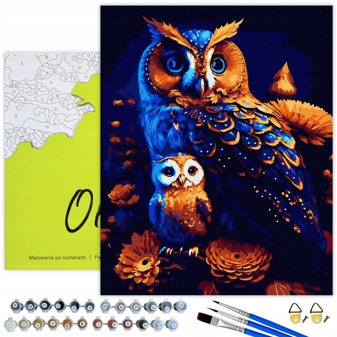 Malování Podle Čísel Ptáci Obrazy pro malování podle čísel S Rámem 40x50 cm