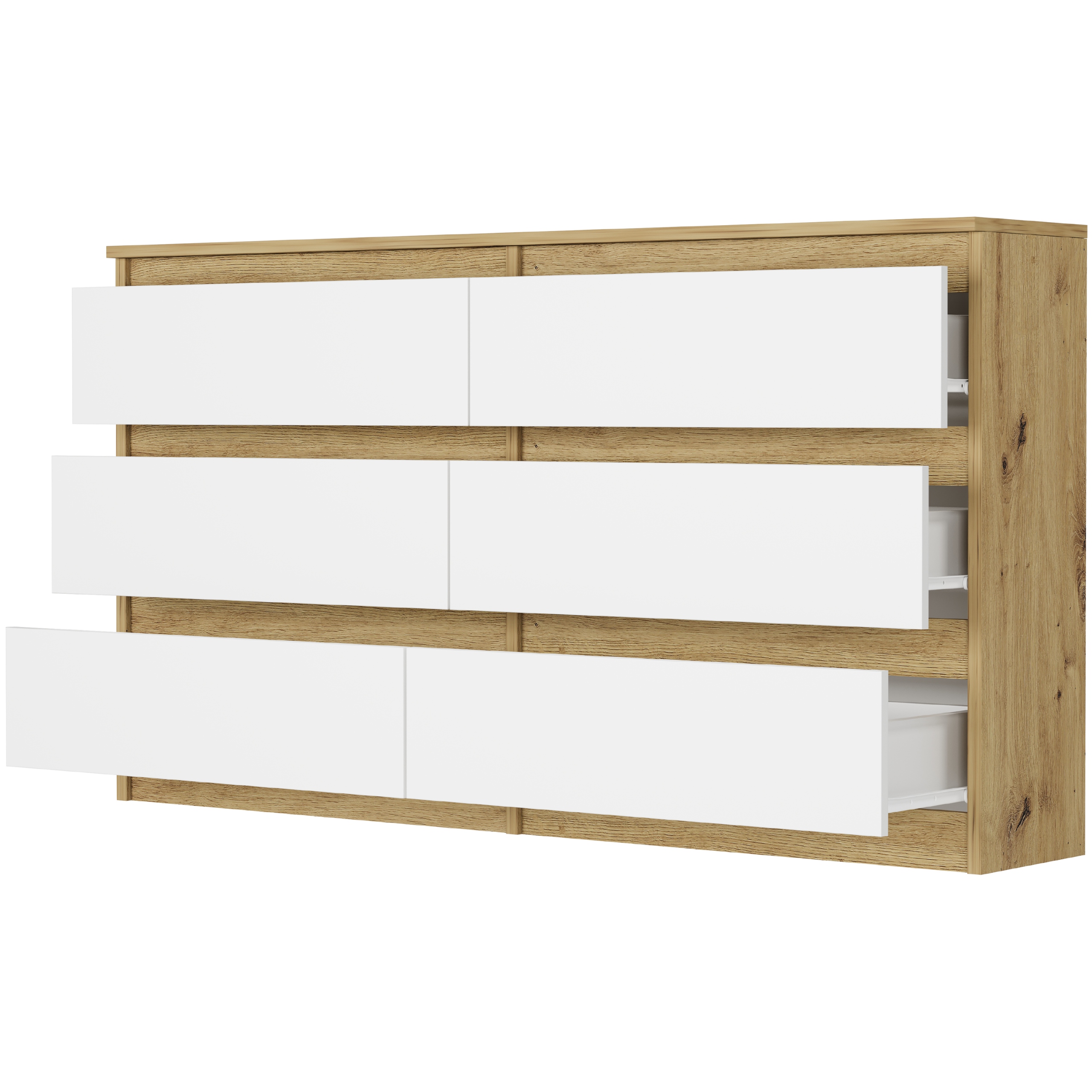 KOMODA 140 CM SZAFKA 6 SZUFLAD PRODUCENT PL R-140 ARTISAN MIX