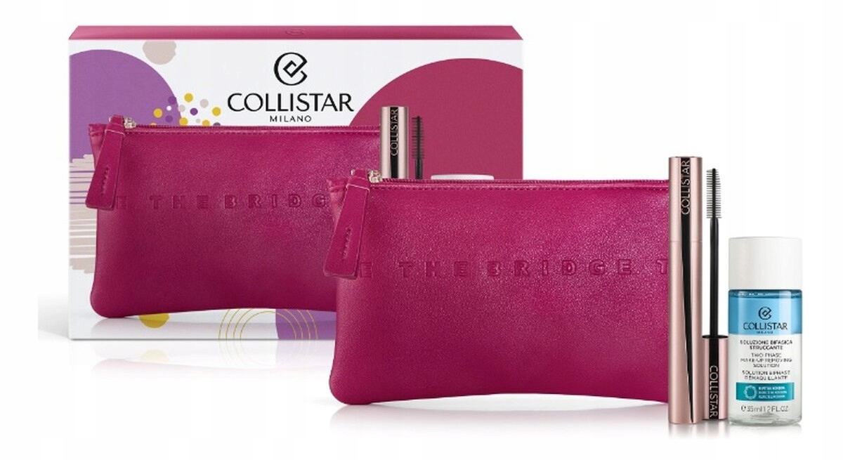 Collistar Zestaw mascara+remover+kosmetyczka