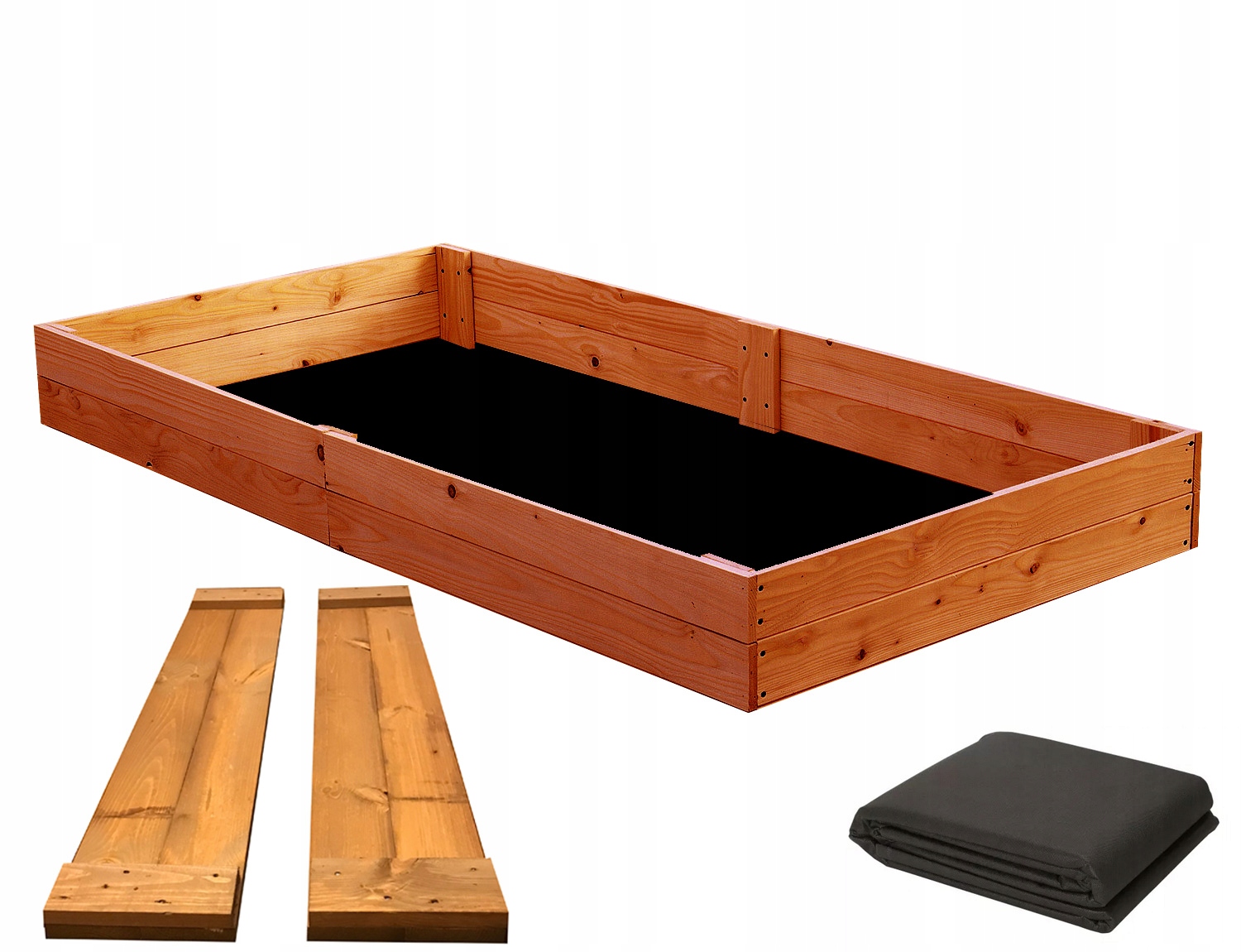 Zeleninový Záhon Bylinkový Záhon Pařeniště Dřevěná Truhla 240x120x20 Impregnovaná