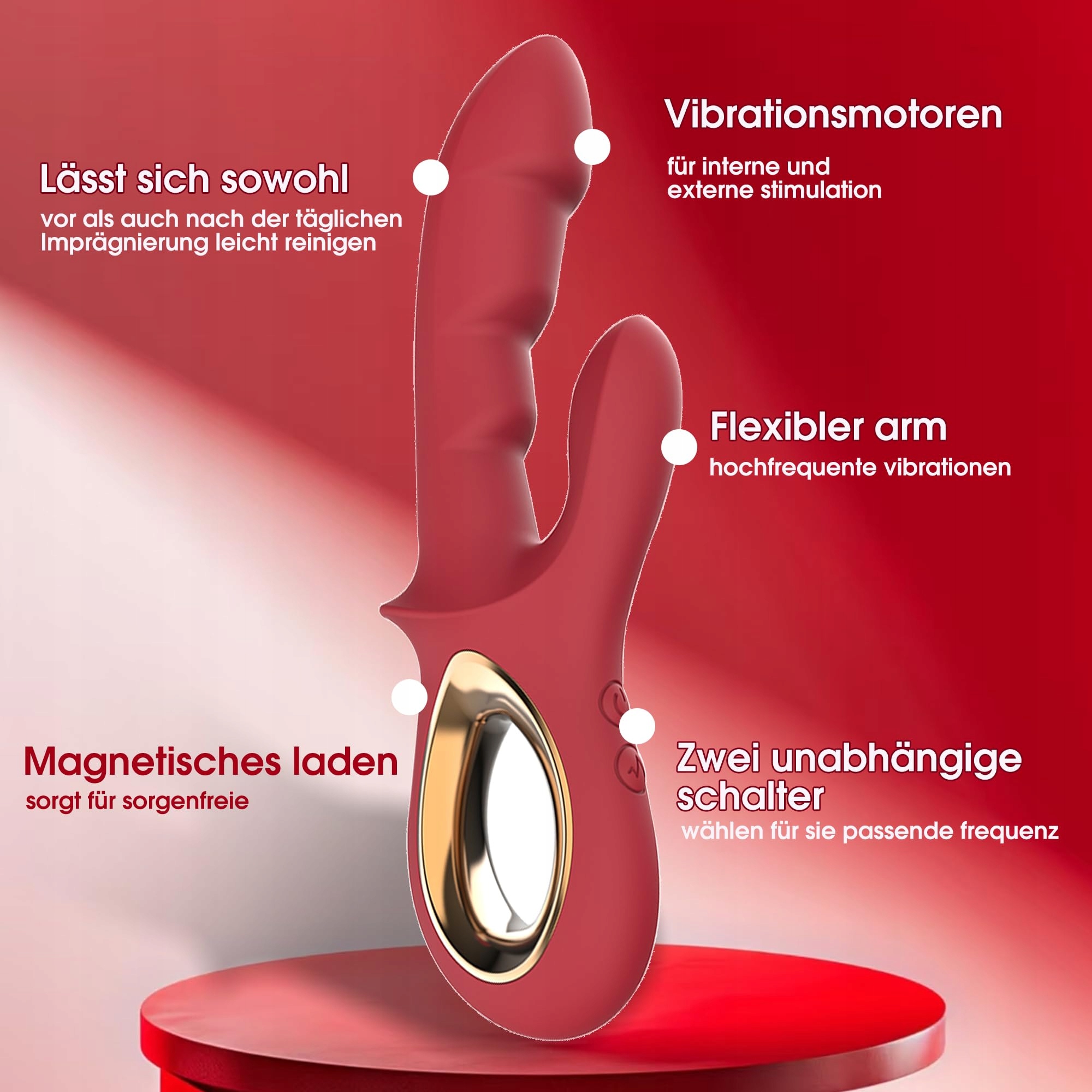 QGLUST Wibrator Dla Kobiet Z 12 Trybami Wibracji Stymulacja Punktu G — miniatura 3