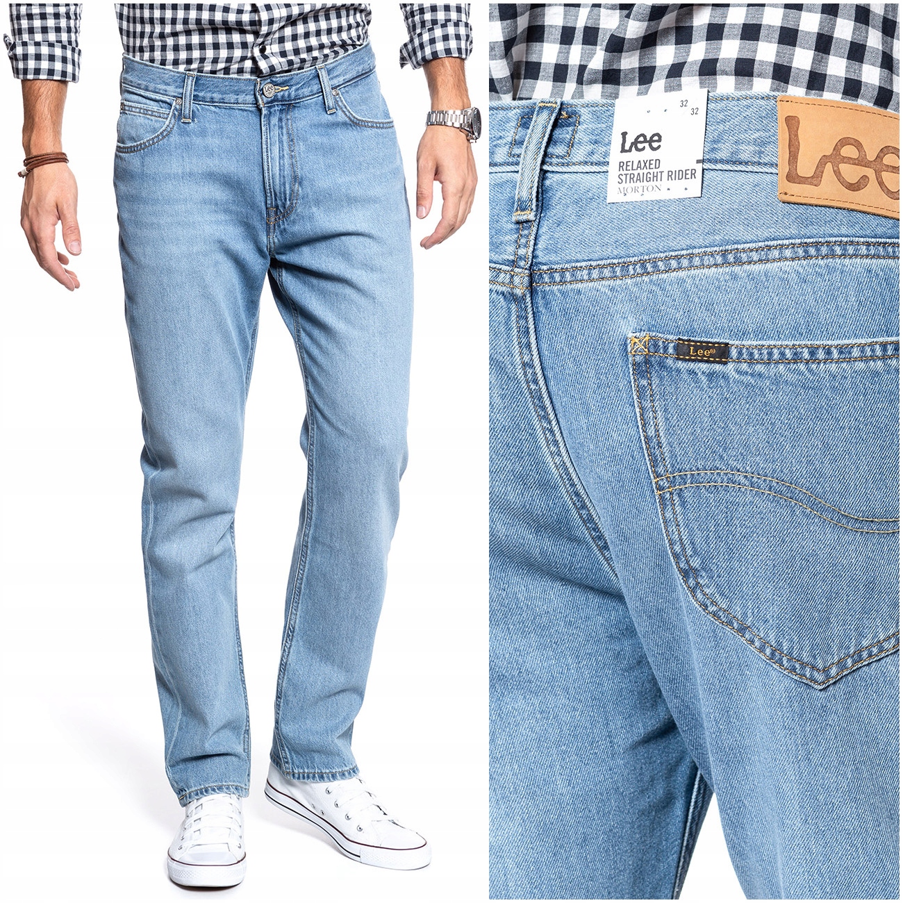 

Lee Morton Męskie Spodnie Jeansowe Proste W32 L32