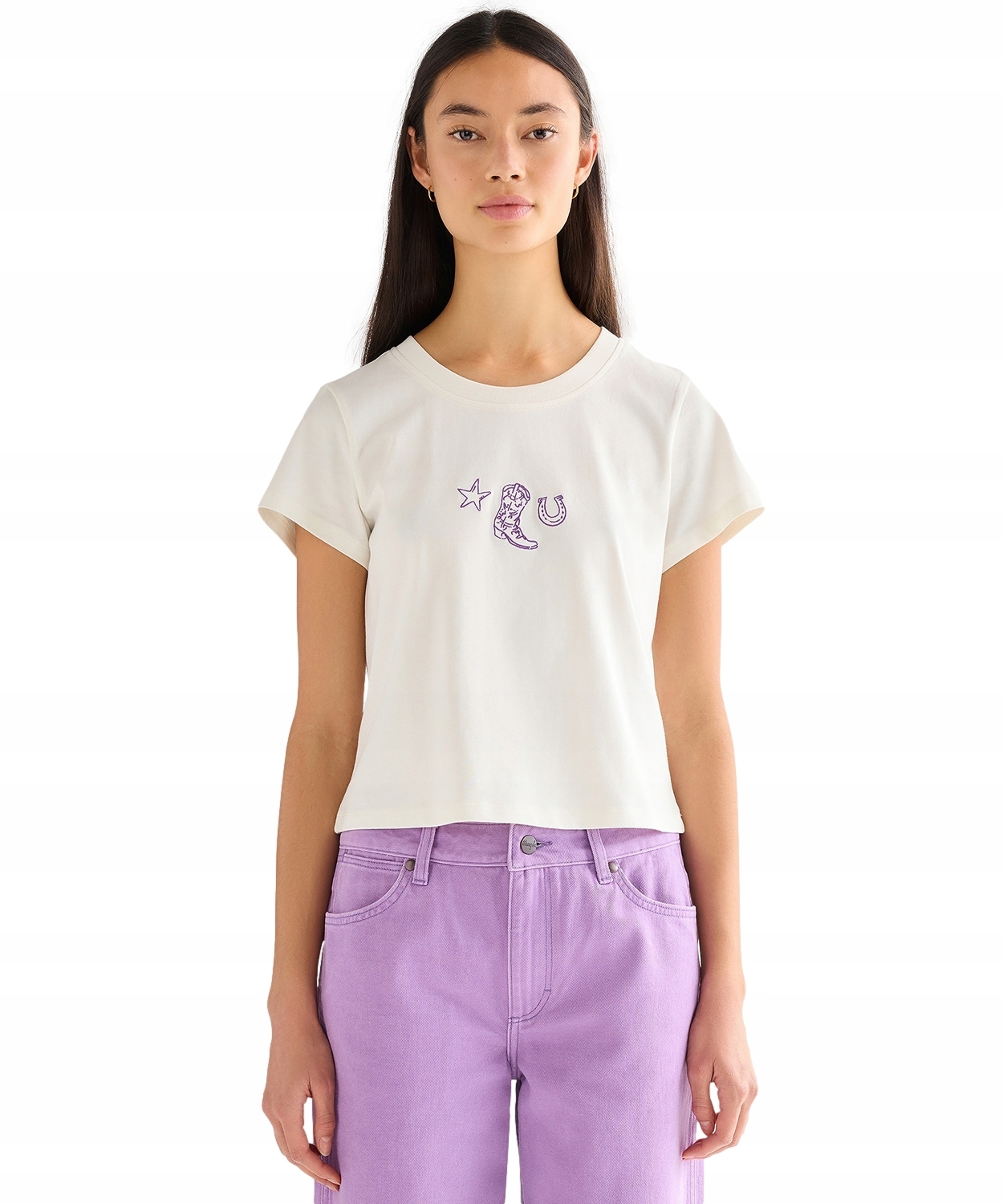 Tričko Wrangler Baby Tee 112378072 Worn White S