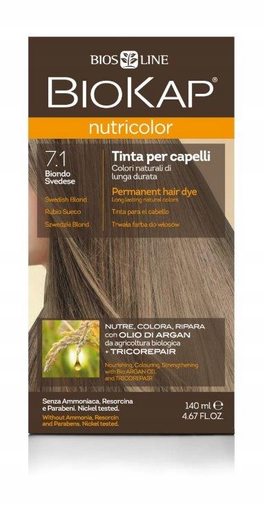 BioKap Barva Nutricolor 7.1 Švédská blond barva