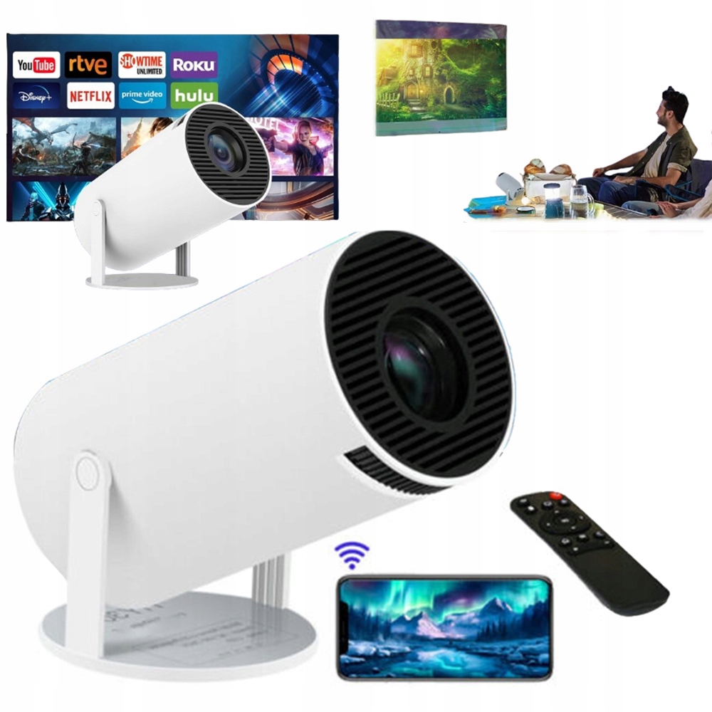 Projektor HY300 Přenosný 720P Korekce Lichoběžníkového Zkreslení Android Tv