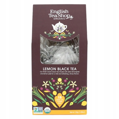 English Tea – Čaj Lemon Black Tea – 15 pyramidek