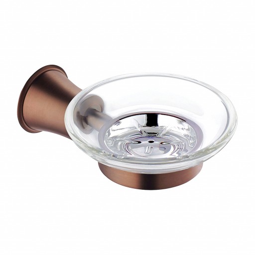 Závesná Sklenená Mydelnička Retro Mosadzná Meď