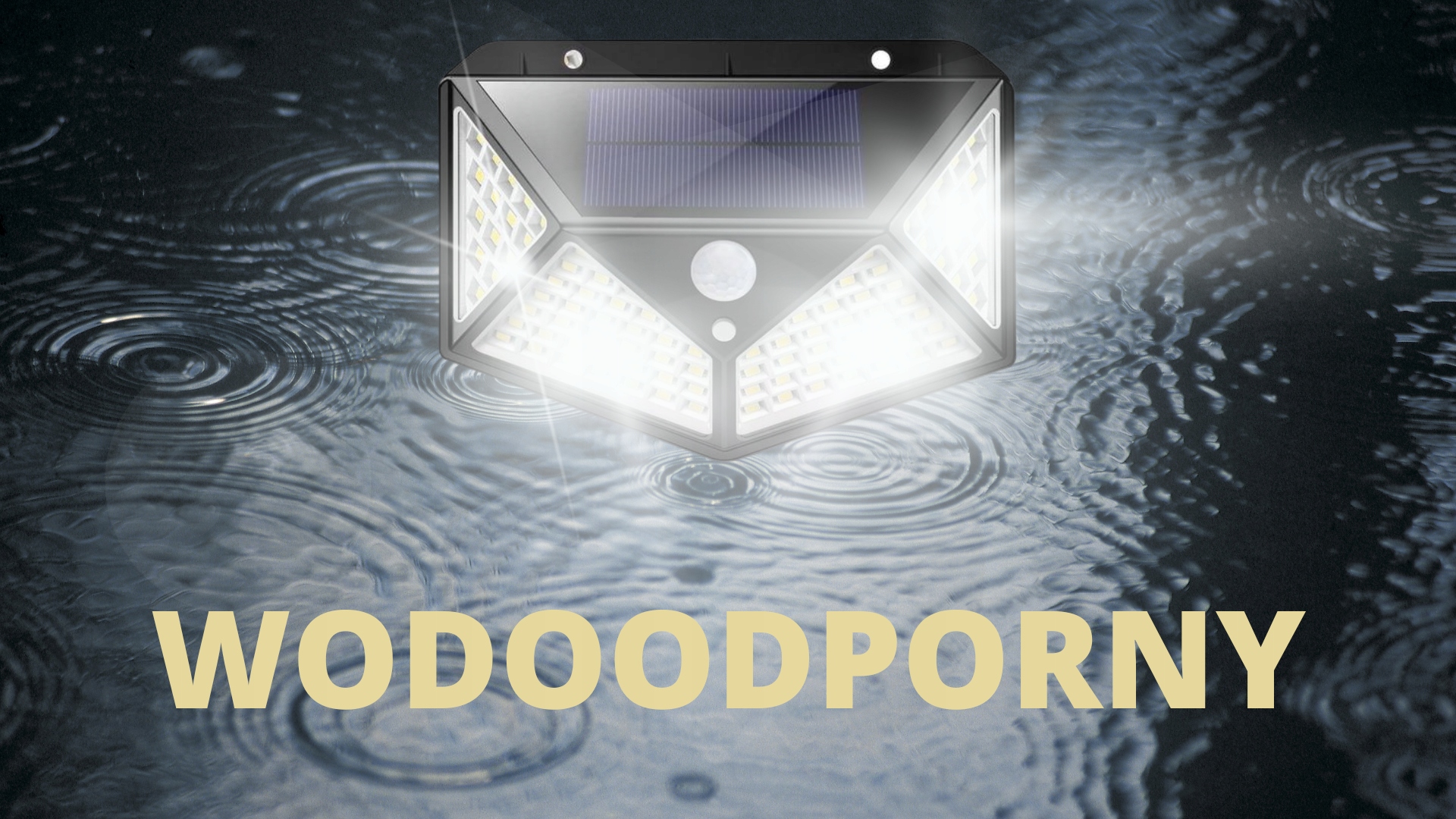 LAMPA SOLARNA 100LED Z CZUJNIKIEM RUCH I ZMIERZCHU Kolor czarny