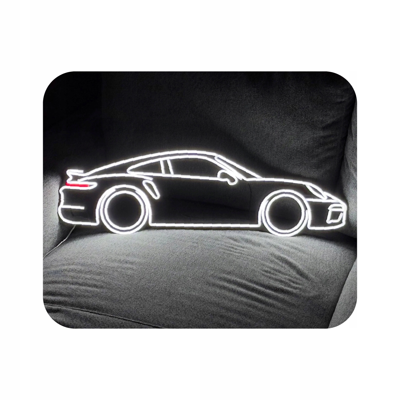 Neon Led Dekoracja Ścienna Porsche 911 Bokiem Do Garażu Pokoju 89X26CM