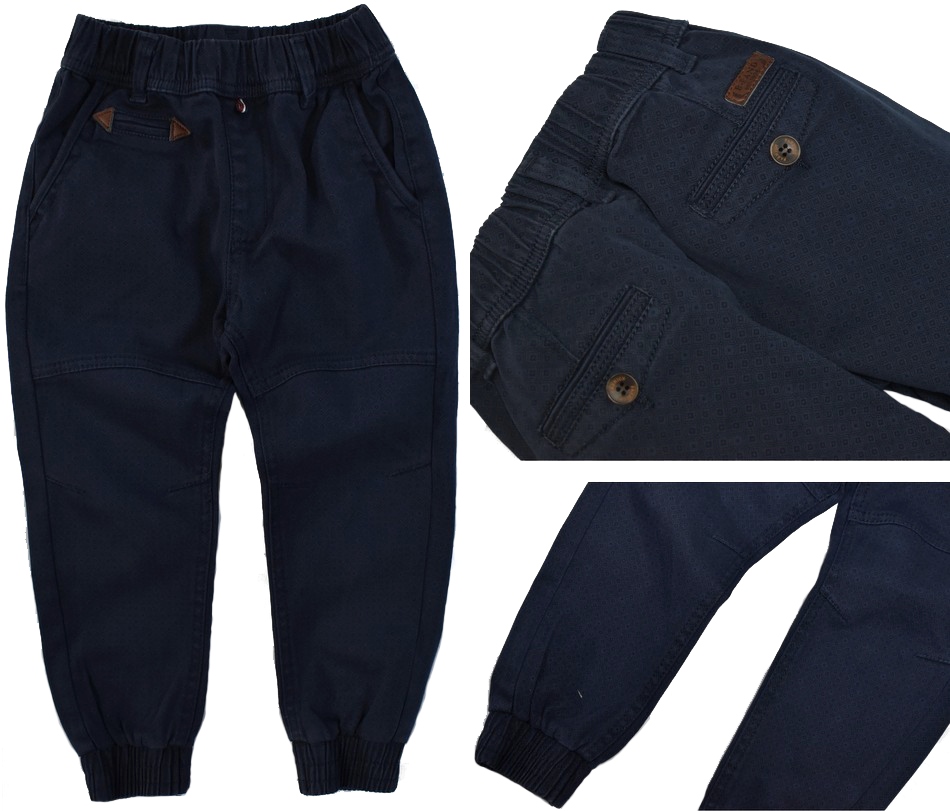 Lusa Nowe granatowe SPODNIE Jogger Wiosna - 116