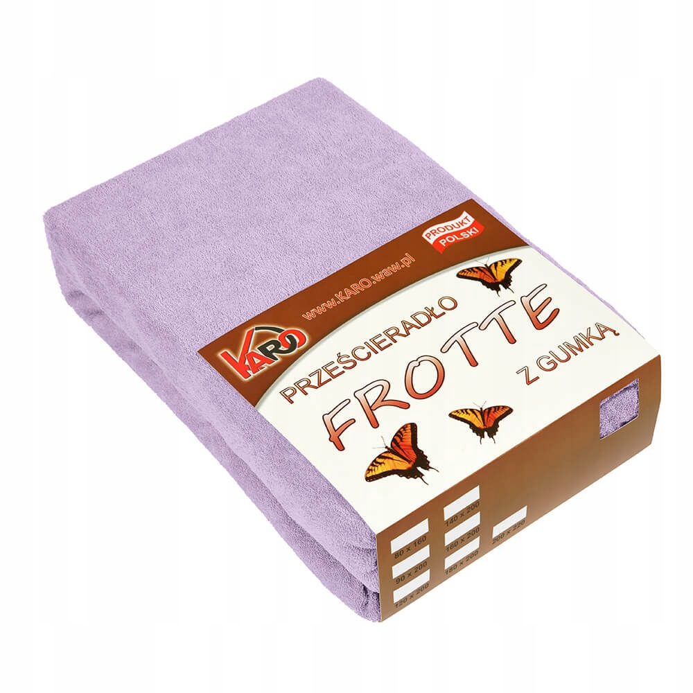 Froté prostěradlo s gumičkou 200x220 vřesové 036 Karo