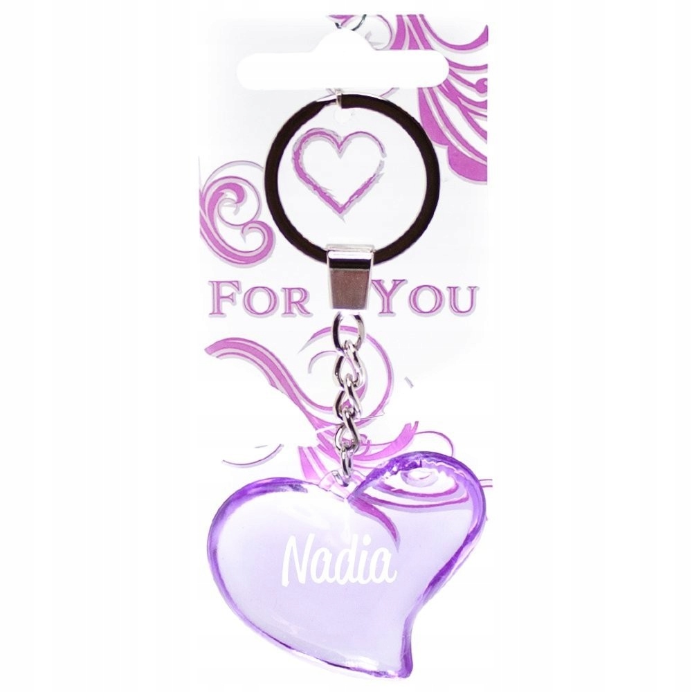 

Brelok serce do kluczy breloczek Nadia