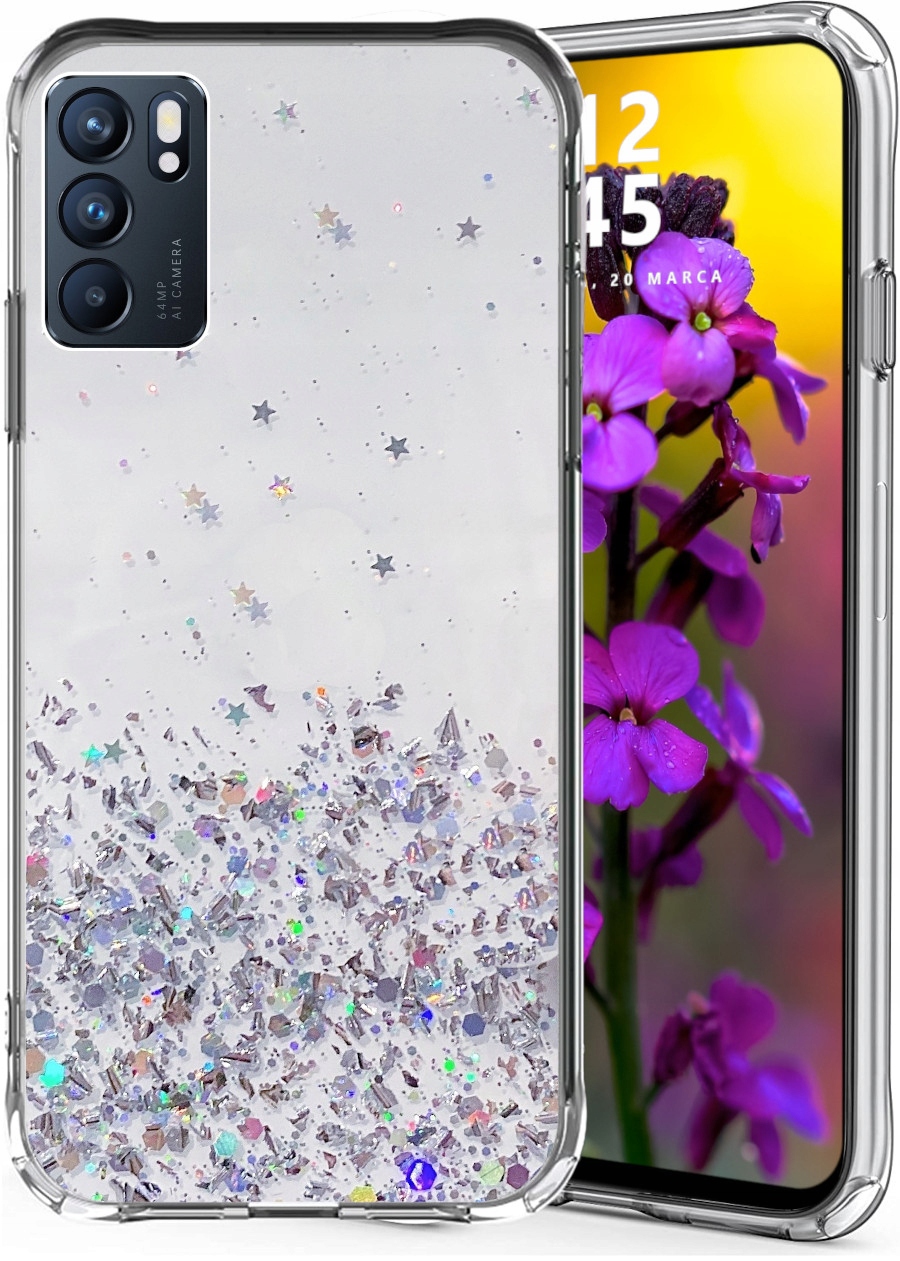 

Etui do Oppo Reno 6 5G Glitter Case Brokat Szkło