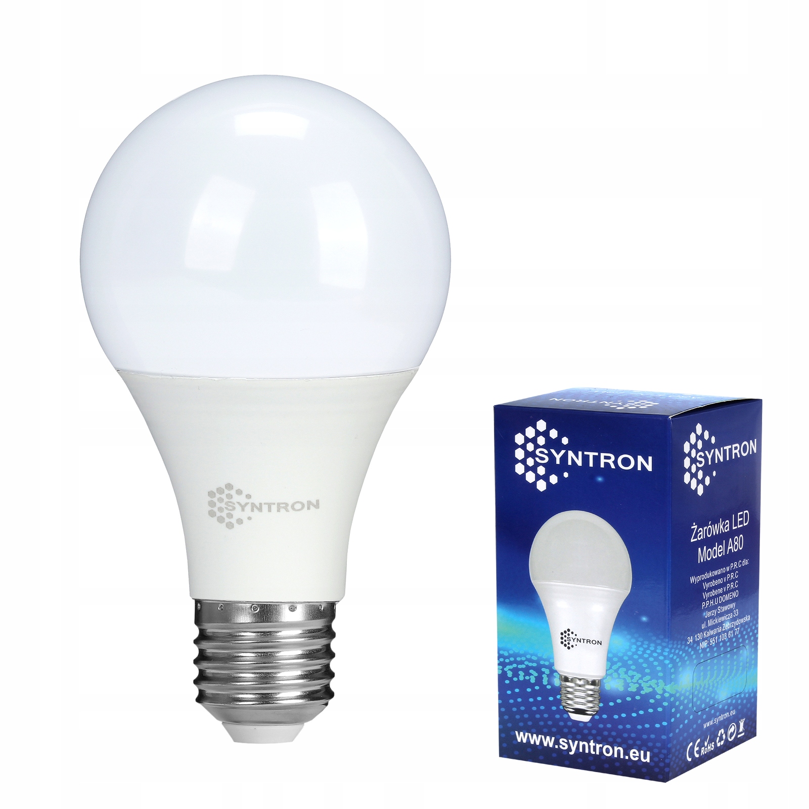 

Żarówka Led Syntron E27 12W biała zimna 1080lm