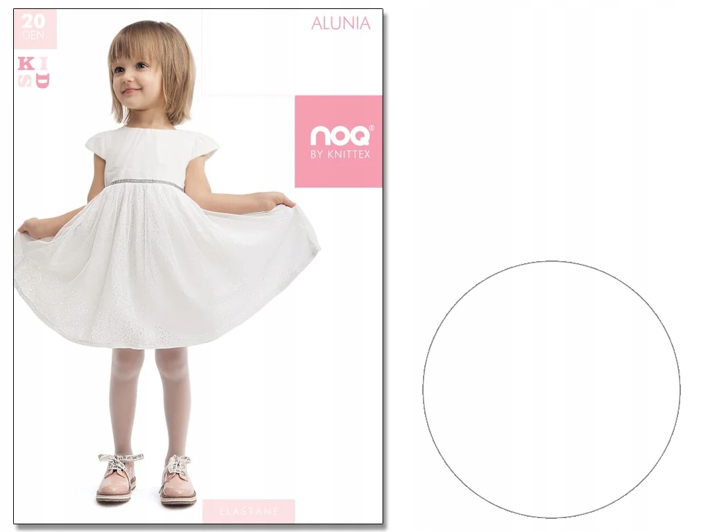 

Cienkie rajstopy dziecięce Alunia 104-110 Bianco