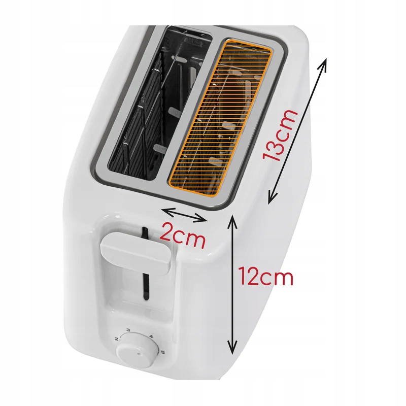 Toster AD 3223 2 kromki z Rusztem do Bułek 900W 6 Stopni