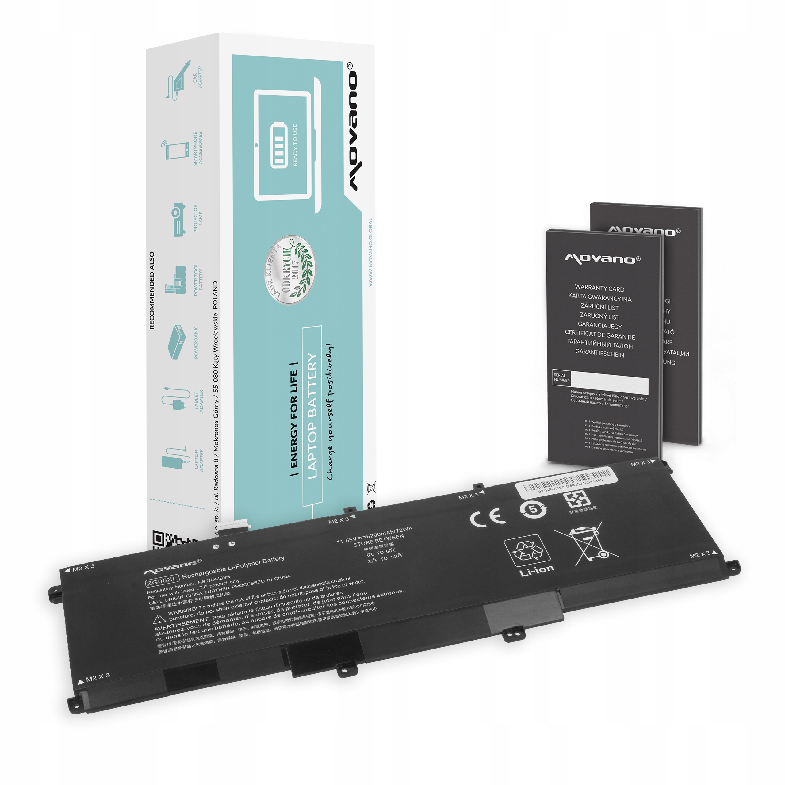 Bateria Movano do Hp ZBook Studio x360 G5