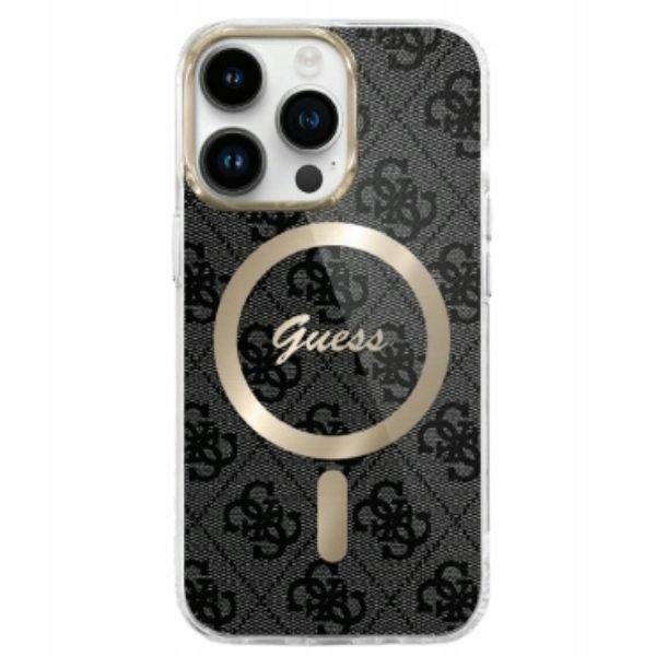 Etui Guess IML 4G MagSafe na iPhone 16 czarne Guess