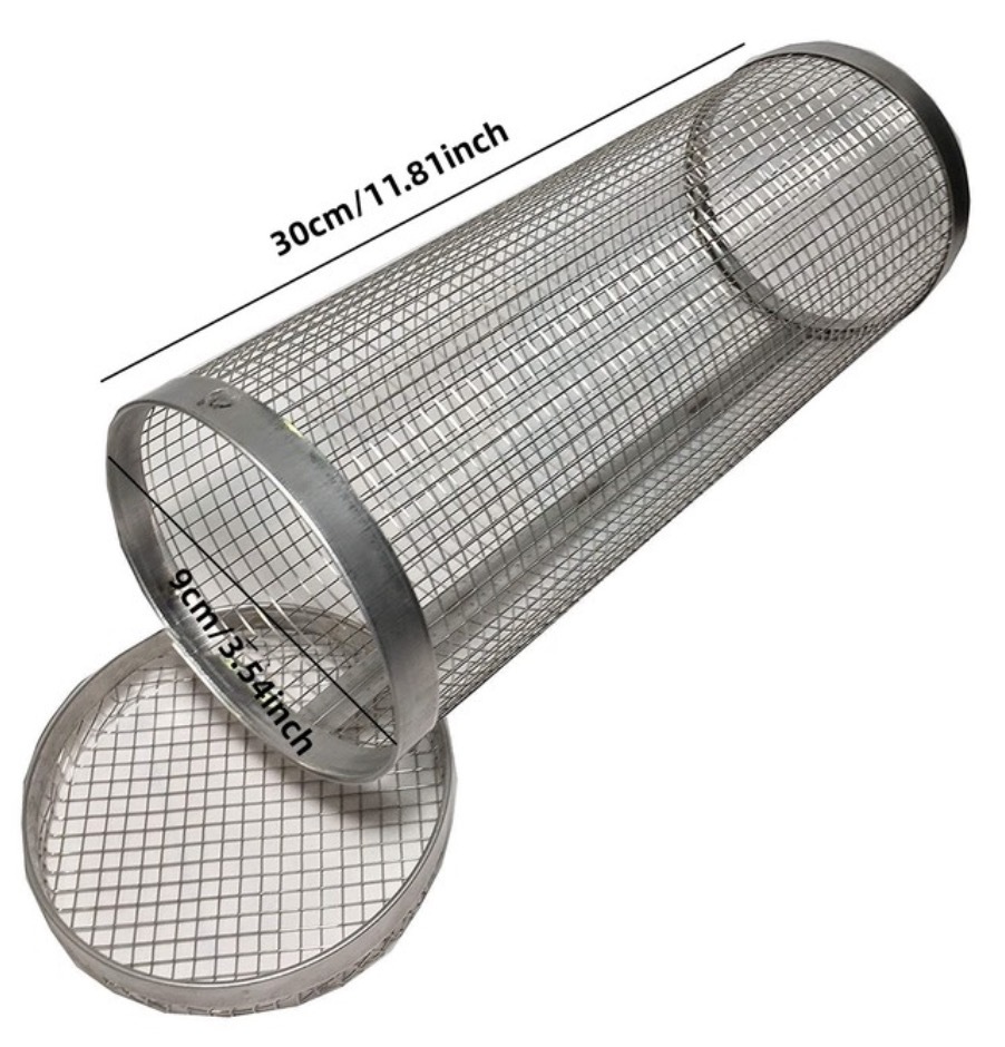 OKRĄGŁY KOSZ DO GRILLOWANIA WARZYW GRILL 30CM Materiał stal nierdzewna