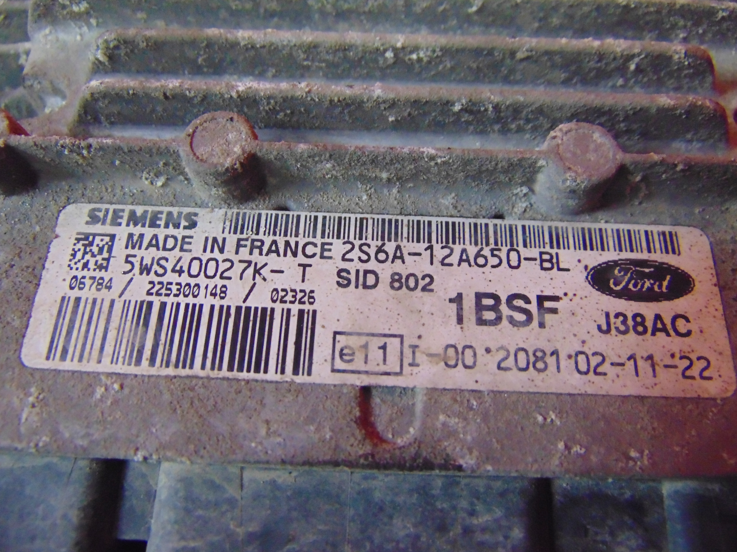 FORD FIESTA V MK6 1.4 TDCI control unit computer