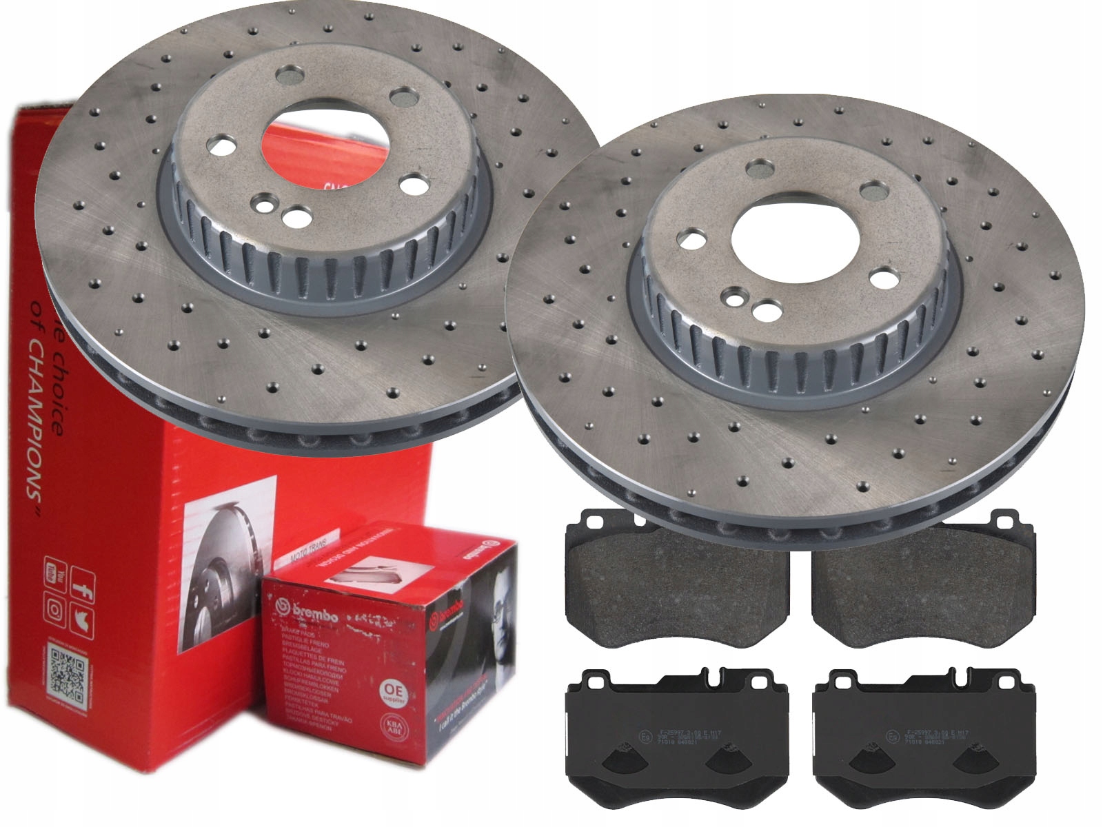 Диски колодки BREMBO передній MERCEDES C W205 318mm