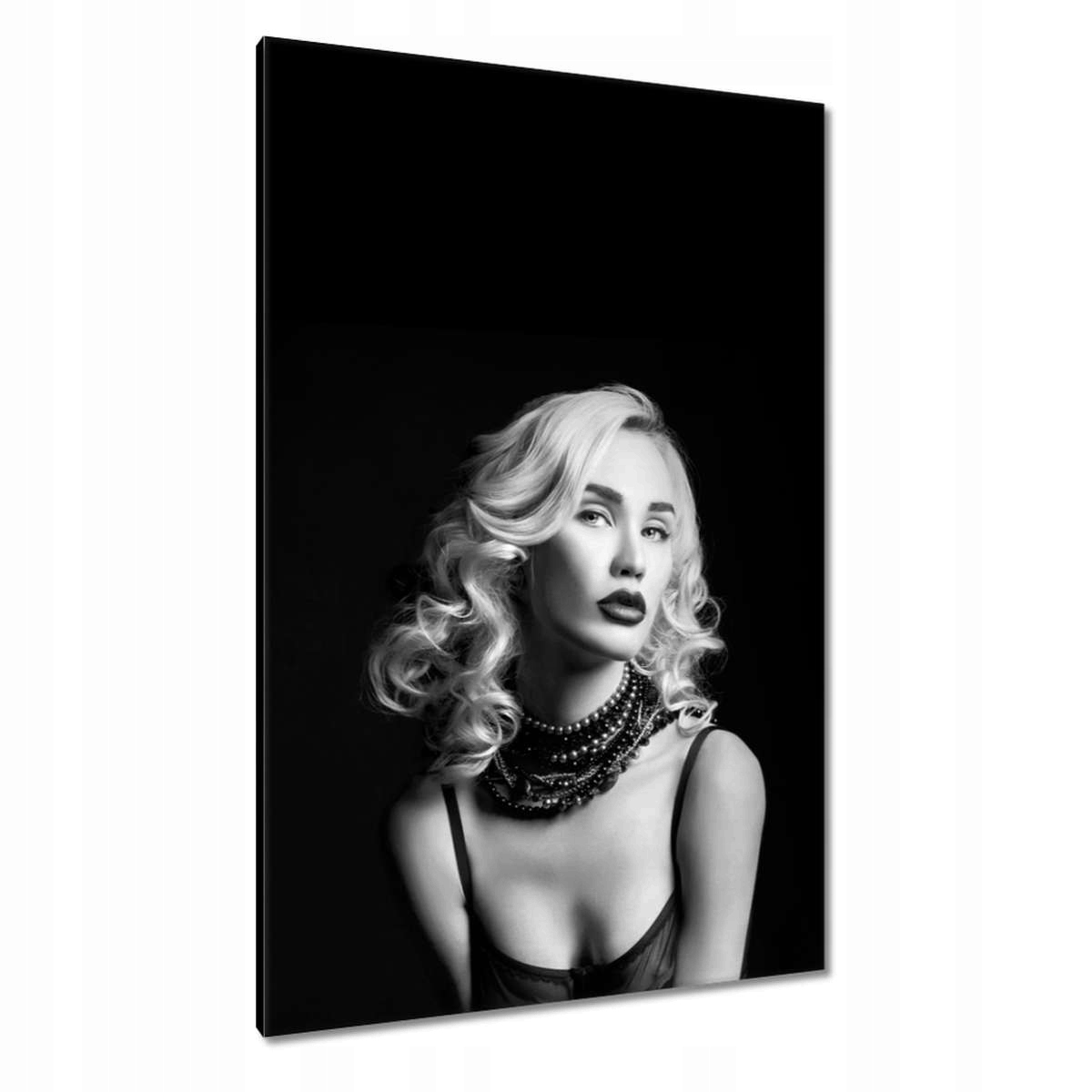 Obrazy 80x120 Žena v černé a bílé barvě