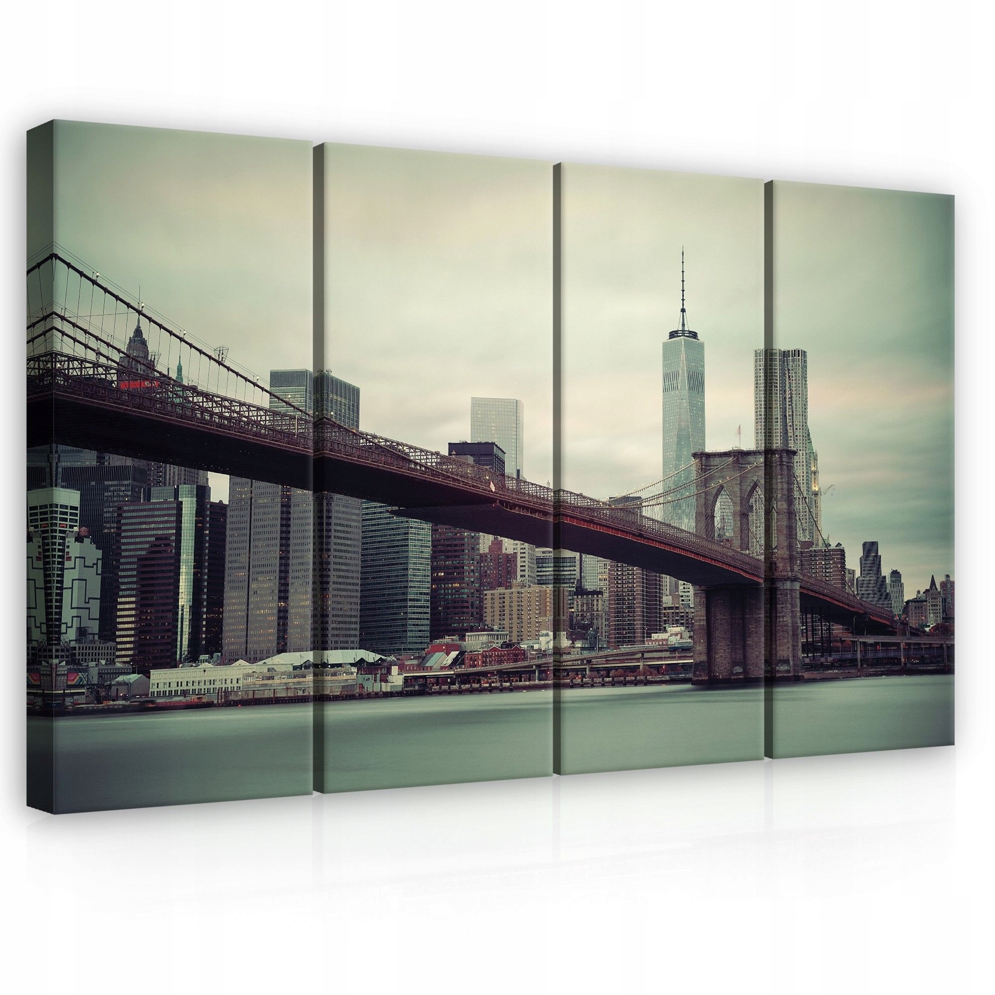 Obraz 120x80 New York Brooklynský most panoráma mrakodrapy rieka