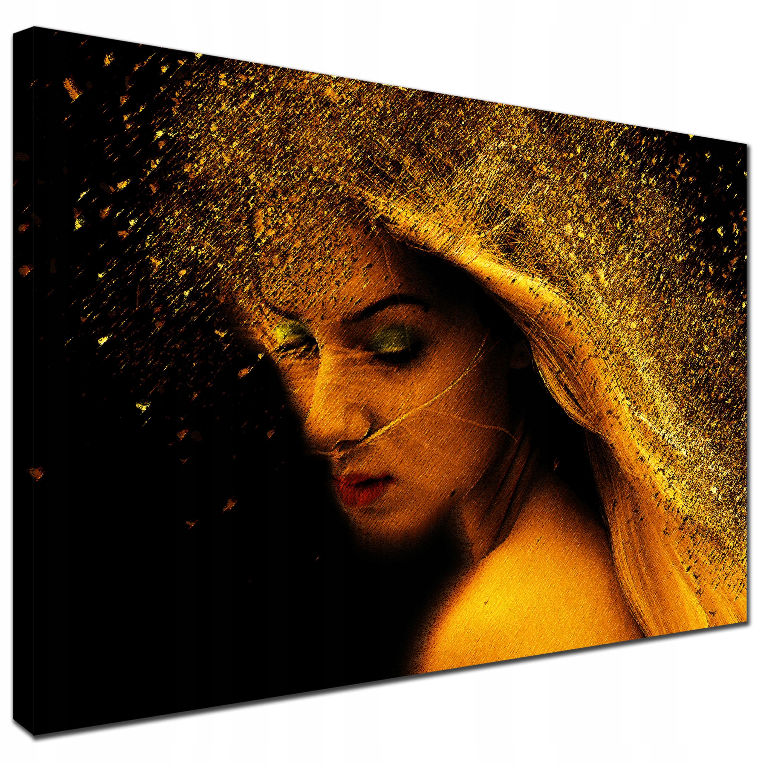 NOWOCZESNE OBRAZY do salonu ZŁOTA KOBIETA