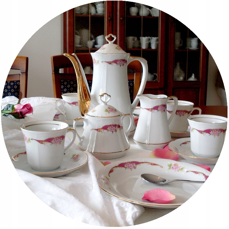 047 Serwis Do Kawy 12/39 Kamelia Chodzież Porcelan