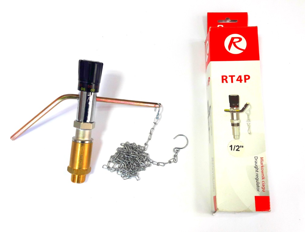 Měřič Regulus 1/2'' RT4P s řetízkem, rozsah nastavení 30-90 °C