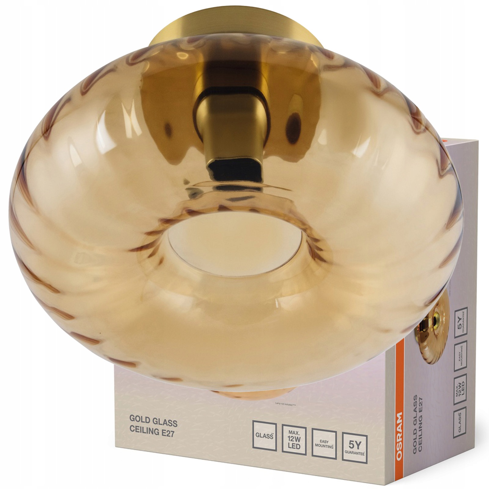 Lampa Závesné stropné svietidlo Previs E27 Zlatý Decor Osram