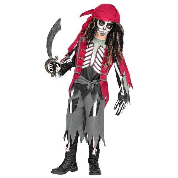 Strój Szkielet Pirata Pirat Kości Halloween 158