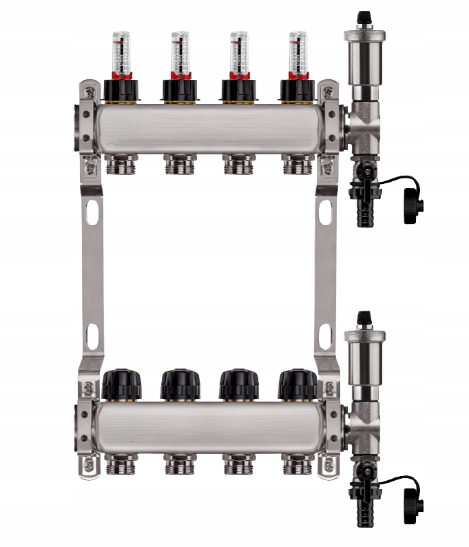 Rozdělovač Pro Podlahové Vytápění, 4 Nerezové Okruhy Pro Podlahové Vytápění
