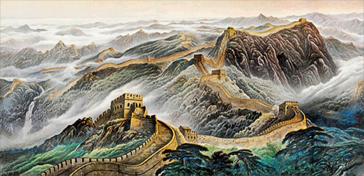 Diamantová Výšivka Diamond Painting Mozaika Velká zeď 100x50 cm 5D sada