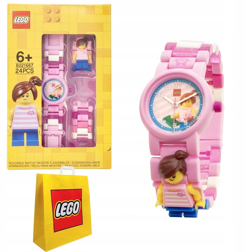 Lego Hodinky 8021667 Legoland barva růžová papírová taška Lego!