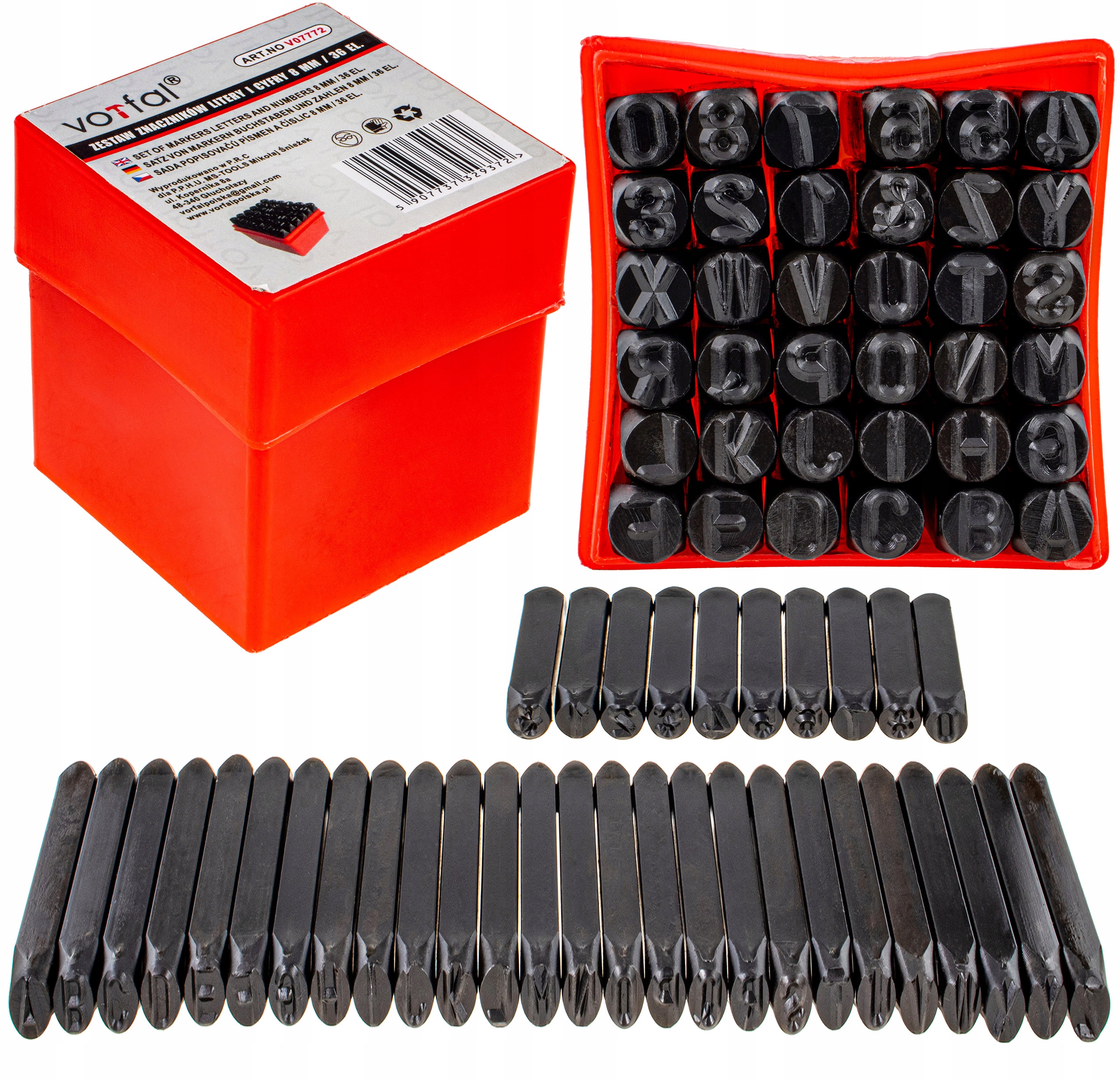 

Numeratory Znaczniki Litery Cyfry Stemple 8MM 36EL