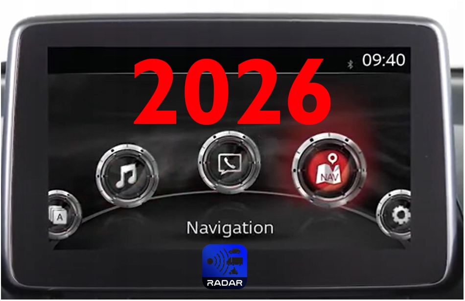 Mapa Pro Navigaci Karta Mazda 2026 Evropa Mazda 2 3 6 CX-3 CX-5 CX-9 Radary