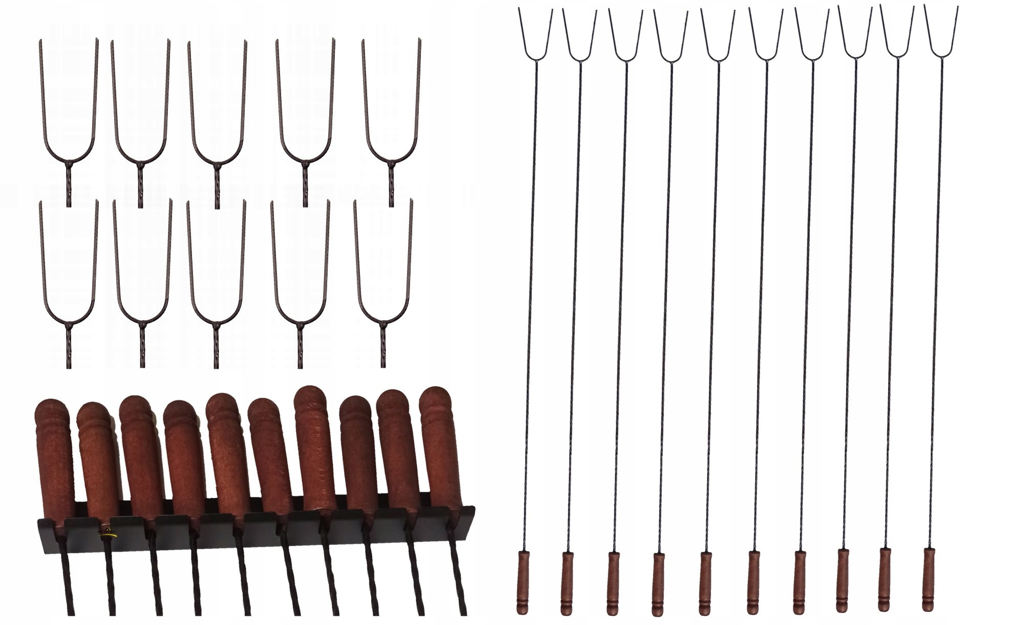 

Widelce Widełki Do Kiełbasy Grill 100 (10)+WIESZAK