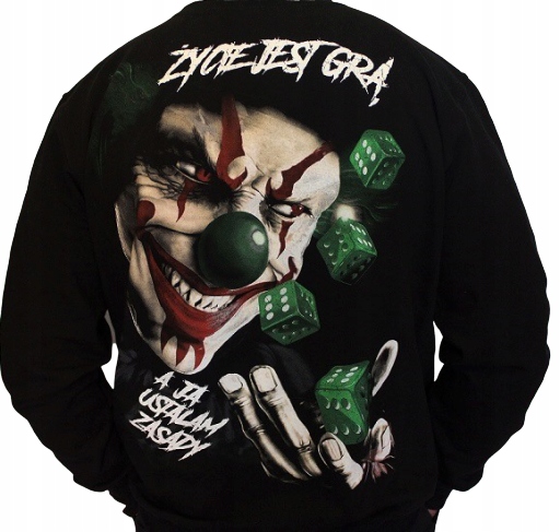 

Nowa Super Bluza męska Klaun Życie jest grą roz M