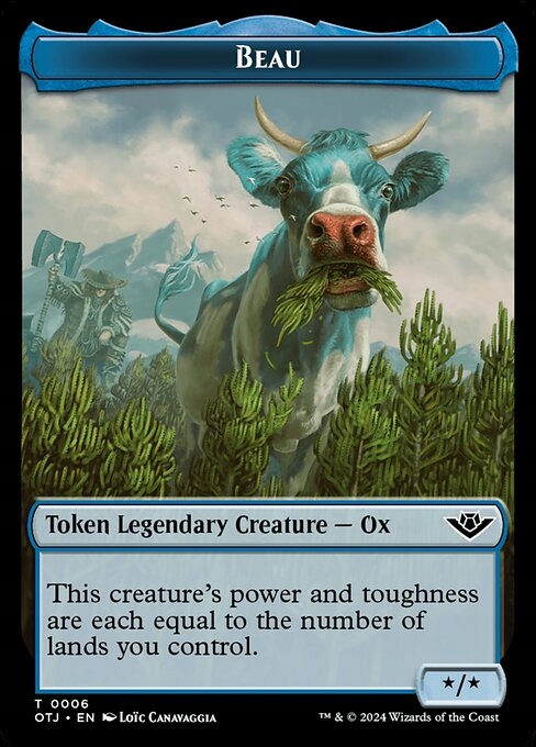 MtG: Beau Token (Blue */*) (OTJ)