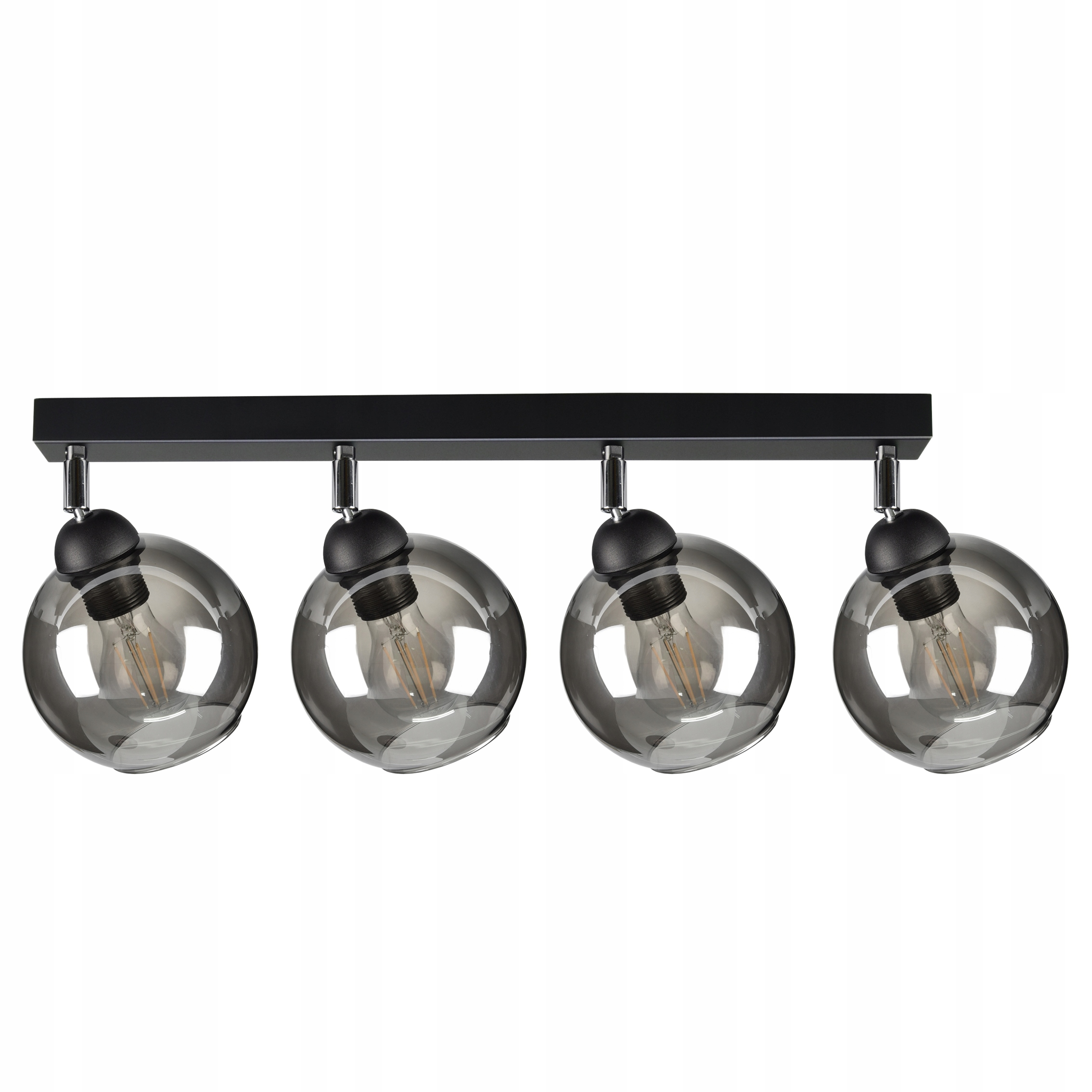 

Szklana Lampa Plafon Sufitowa Żyrandol Kule Led