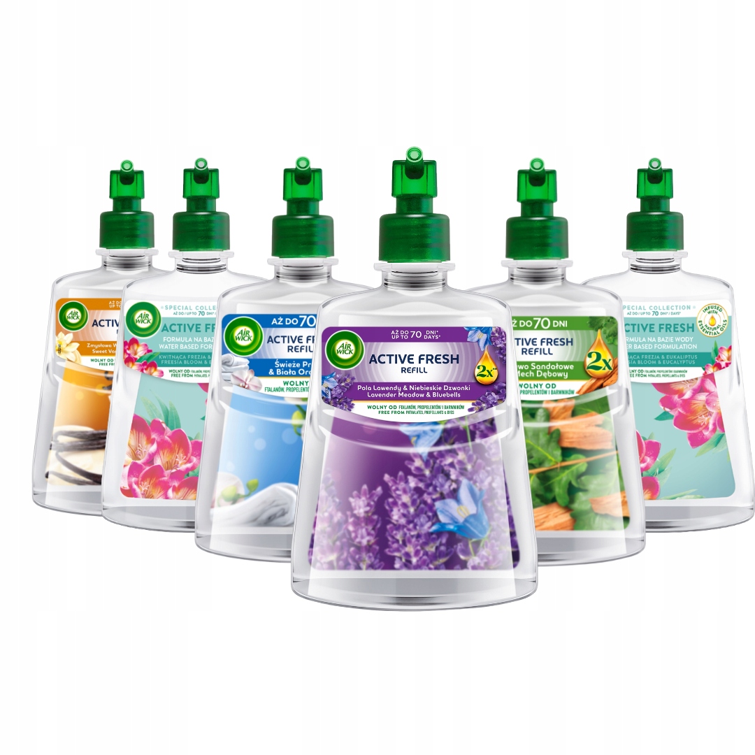 Levně Air Wick Active Fresh osvěžovač vzduchu Náplň Mix 6x228 ml