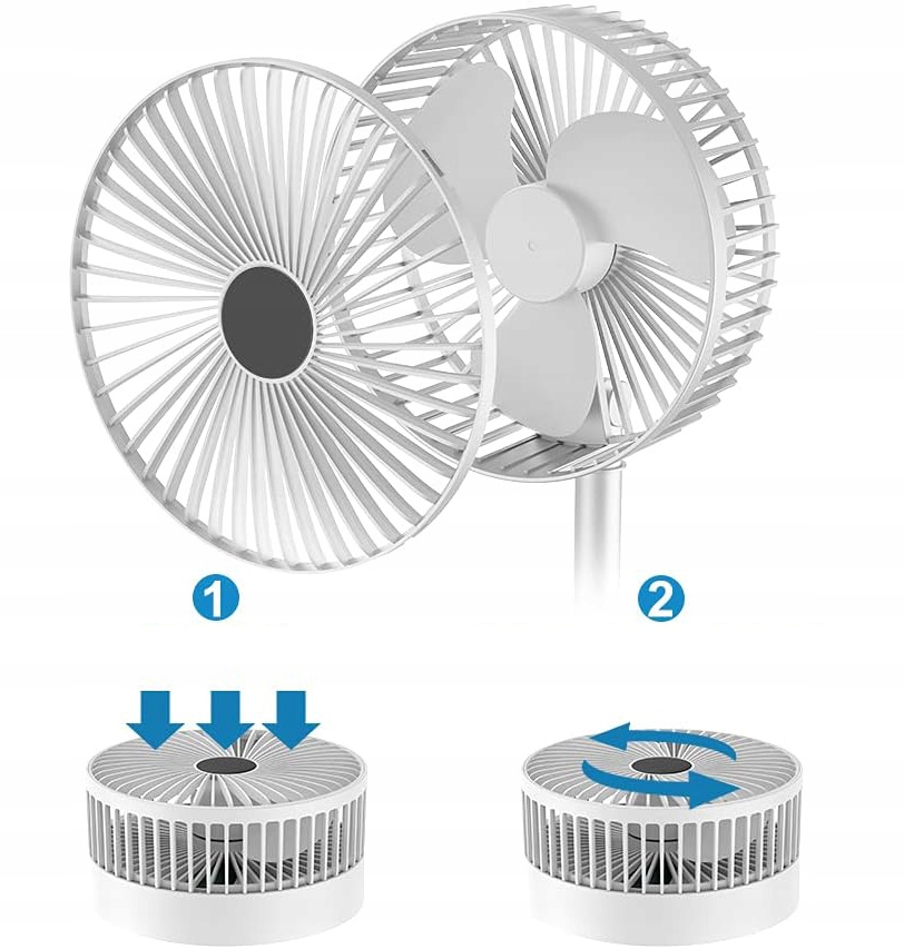 SKŁADANY 3-BIEGOWY WENTYLATOR STOŁOWY,WENTYLATOR CHŁODZĄCY DO ŁADOWANIA USB Producent inny