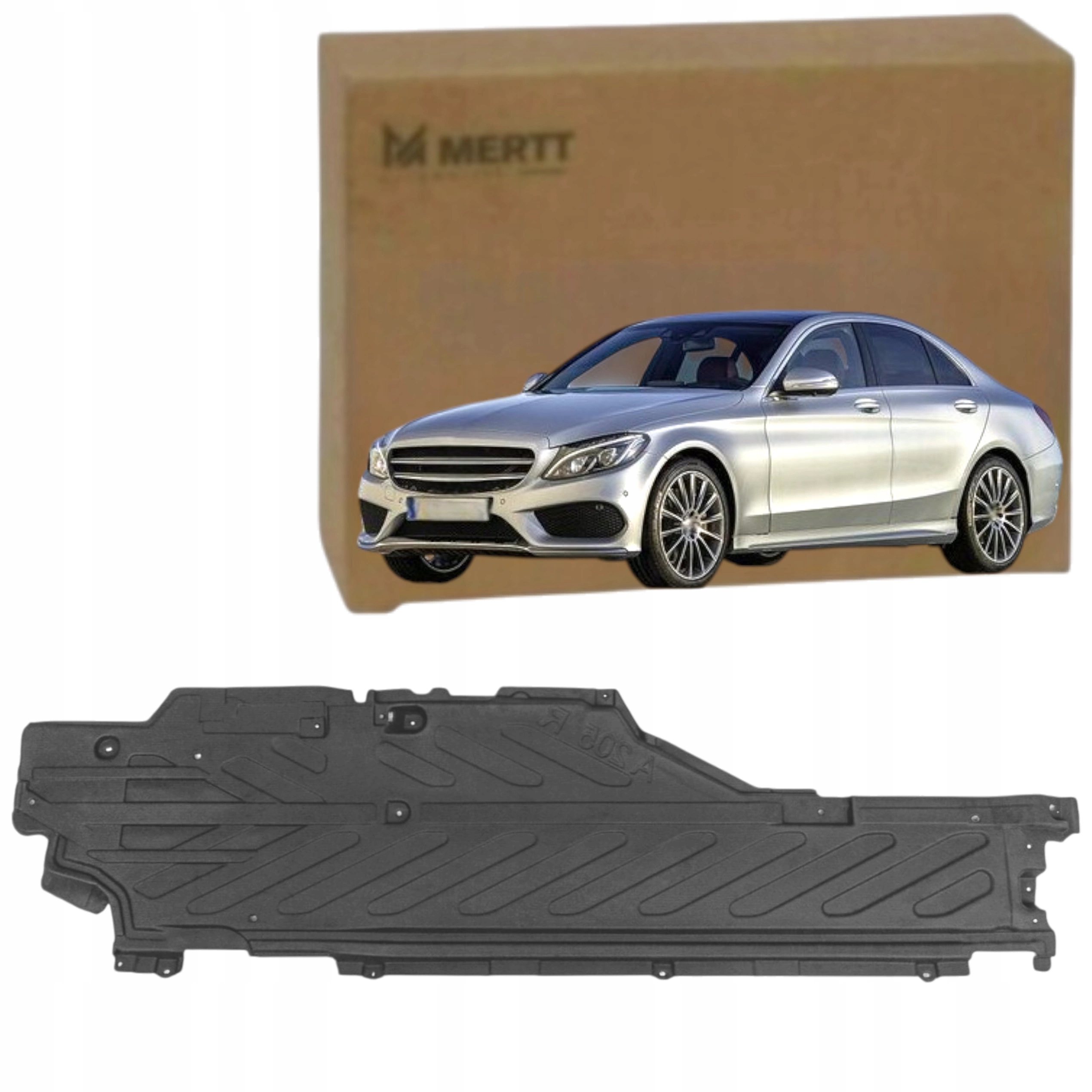 Mercedes C W205 2014-2021 Látkový Kryt Podvozku Levý A2056841900