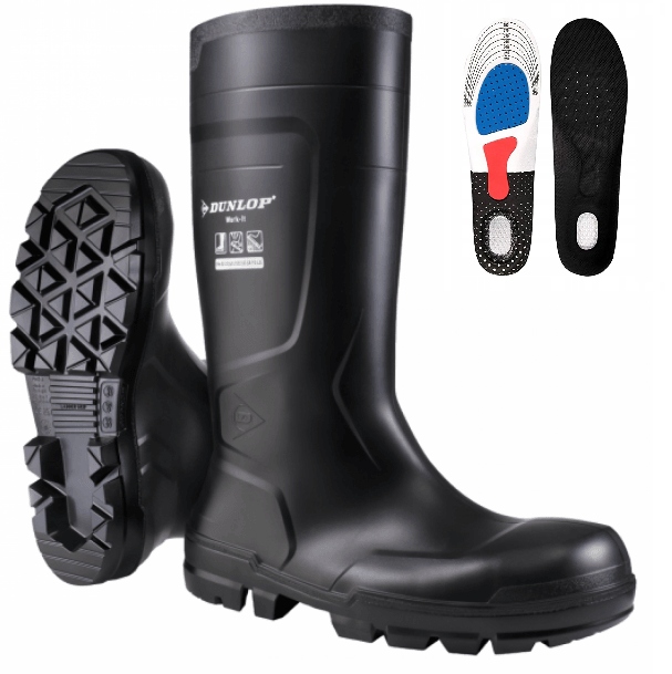 Holínky Gumáky Pracovní černé Silné Dunlop Work-it Full S5 Sr 42