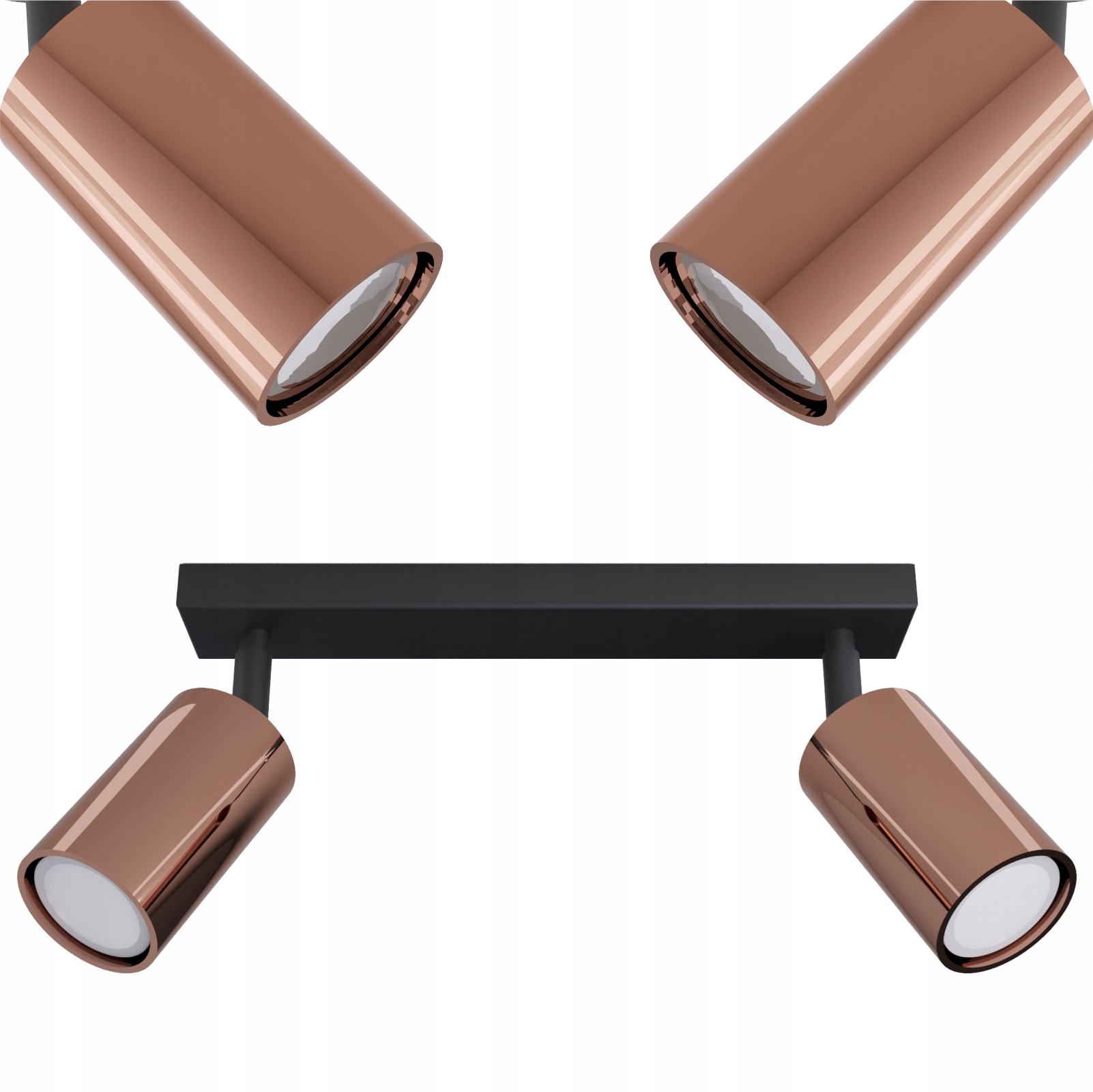 Závěsná stropní lampa stropní svítidlo 2x GU10 Led Cerlux Rune Miedziana kovová